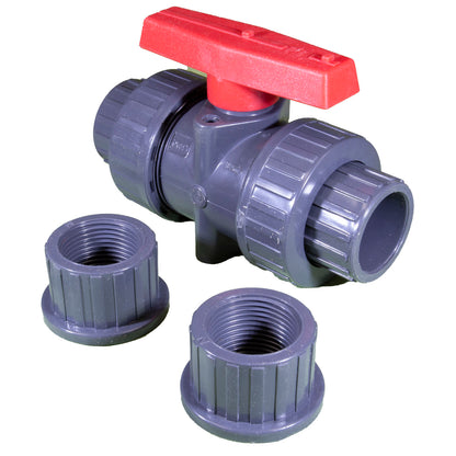 True Union Ball Vlv Gray 1" Pvc Epdm Soc/Thd