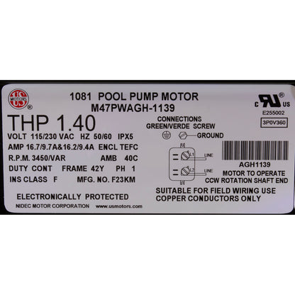 Pompe, Waterway Power Defender Var-Spd PD-140, 1,4 ch, 115/230 V