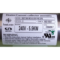Heater, FloThru, Gecko M-Class, 5.5kW, 15"x2", 230v, w/ PS, OEM