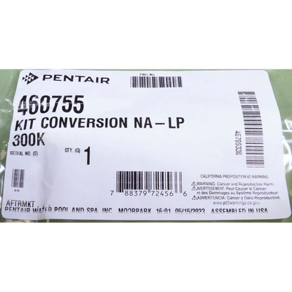 Conversion Kit, Pentair MasterTemp 300, Nat. to LP