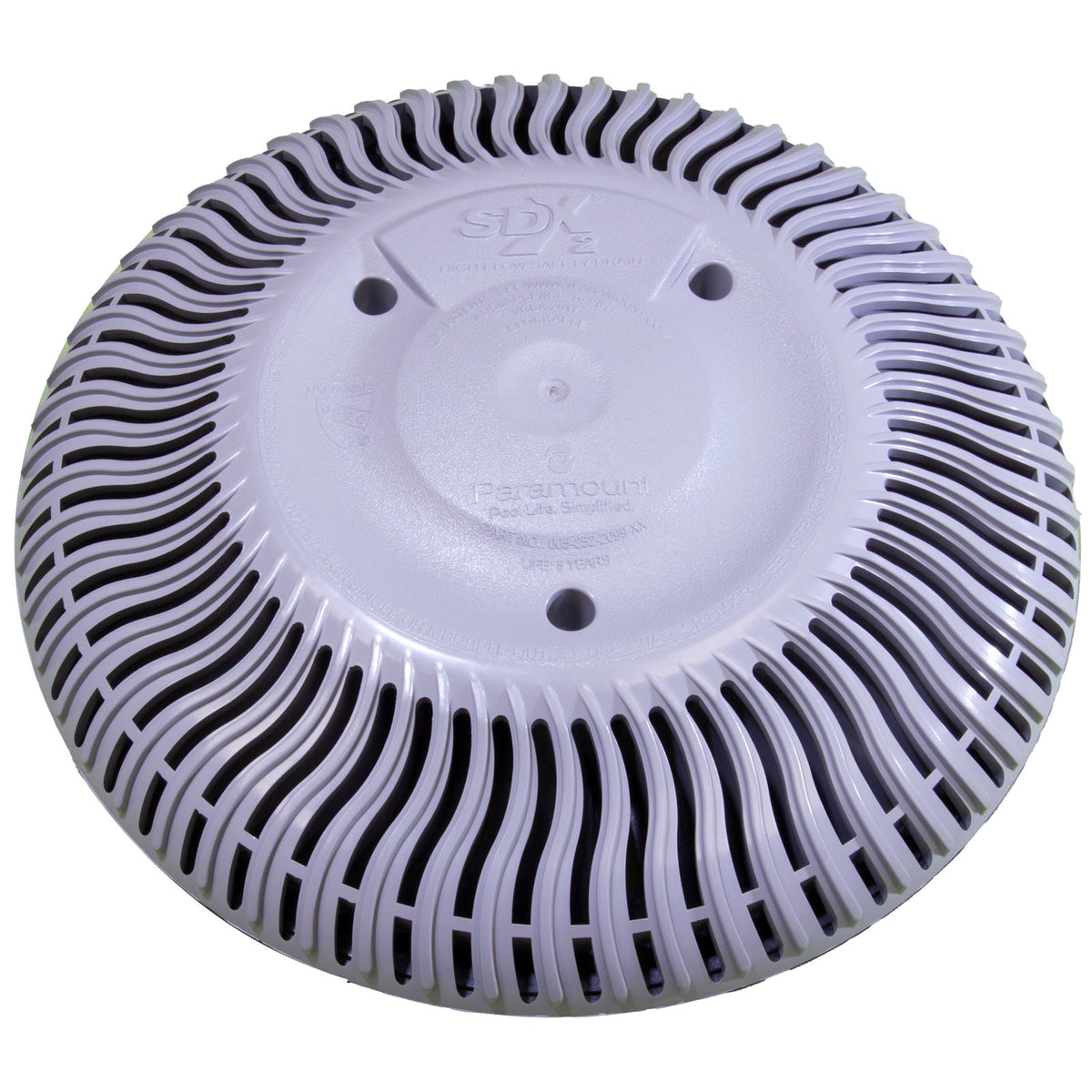 Main Drain Grate, Paramount SDX2, Concrete, Light Gray