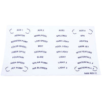 Decal Set, Zodiac, JPS, 4 Function Spa Side Remote