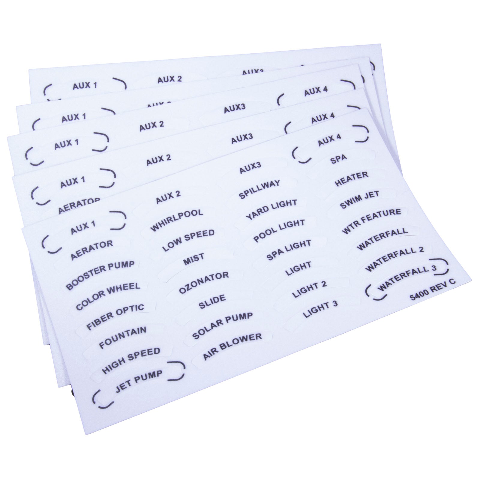 Decal Set, Zodiac, JPS, 4 Function Spa Side Remote
