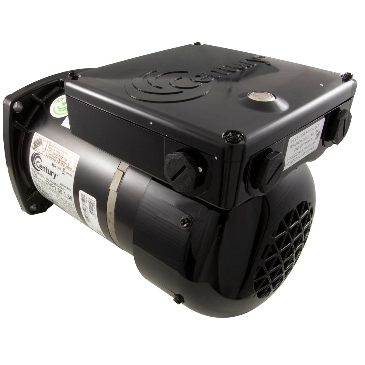 Motor, Century V-Green, 1.65hp, 115V/230V, 1Ph, 48YFr, TEFC
