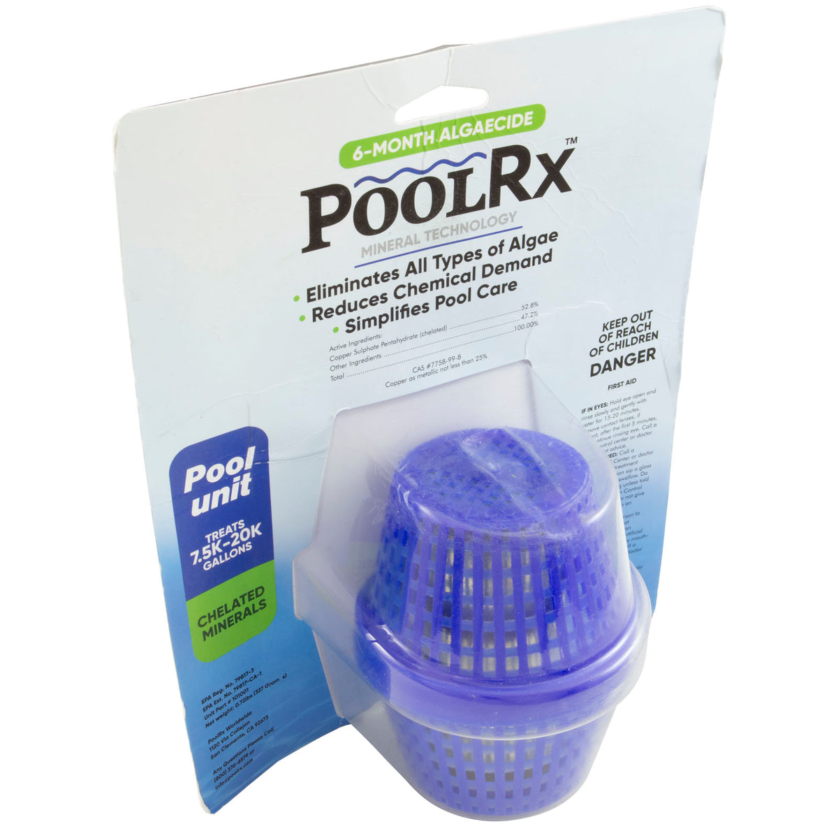Minerial Purifier, PoolRx Blue Unit, 7.5k-20k gallons