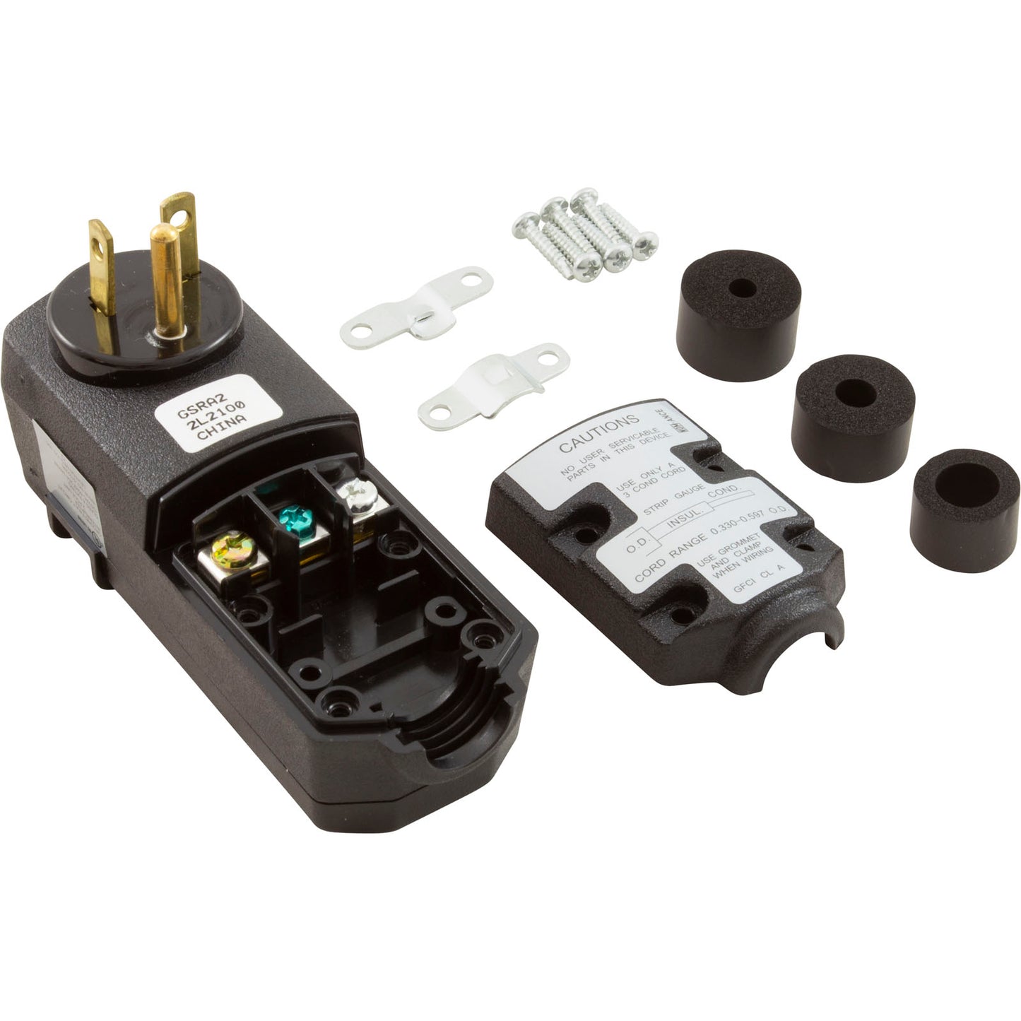 GFCI, Leviton, 20 A, 115 V, reinicio automático con autoprueba, ángulo recto