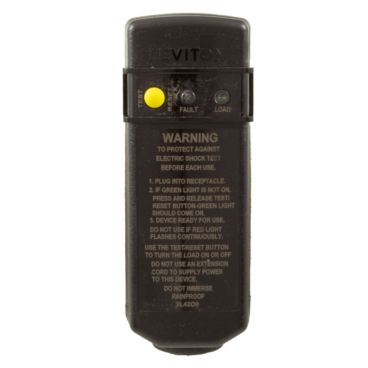 GFCI, Leviton, 20A, 115v, Self-Test Auto Reset, Right Angle