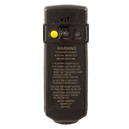 GFCI, Leviton, 20 A, 115 V, reinicio automático con autoprueba, ángulo recto