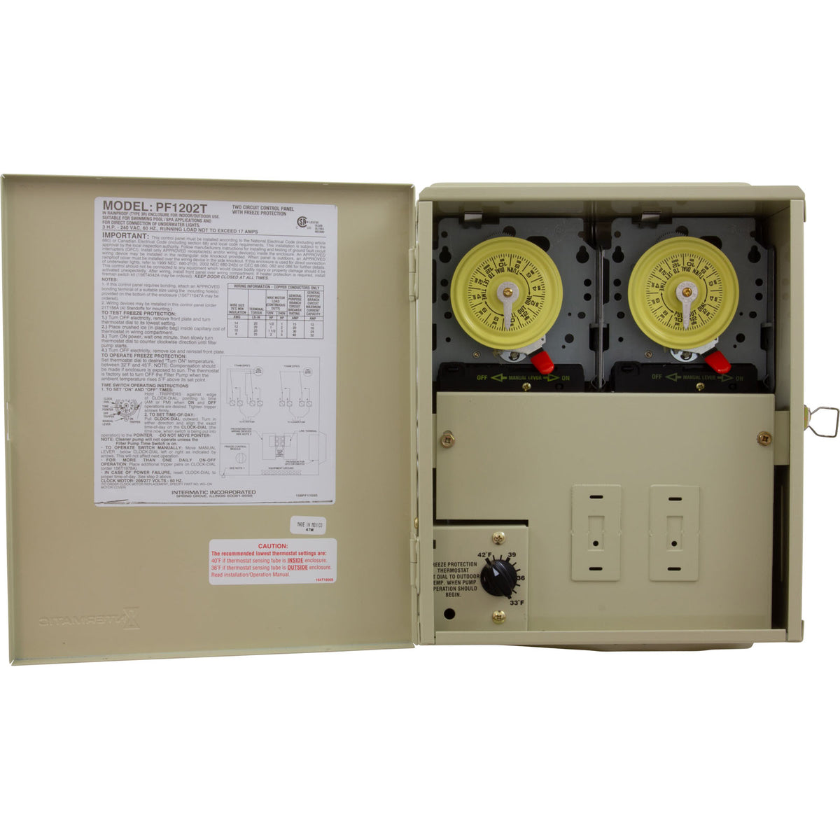 For Pools W/Cleaner Requires 2 Time Switches, 240V