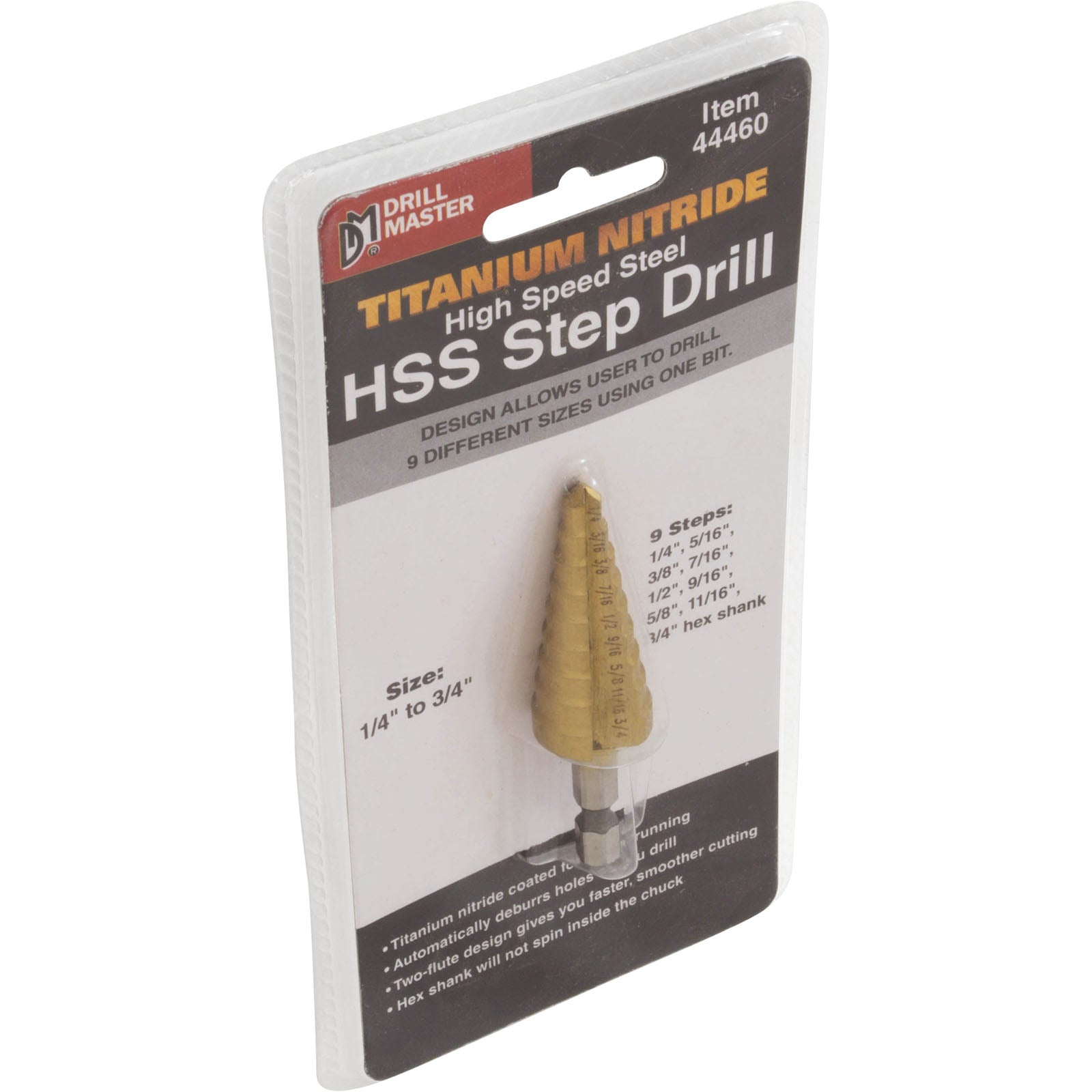 Tool, Step Drill Bit, 1/4" - 3/4"