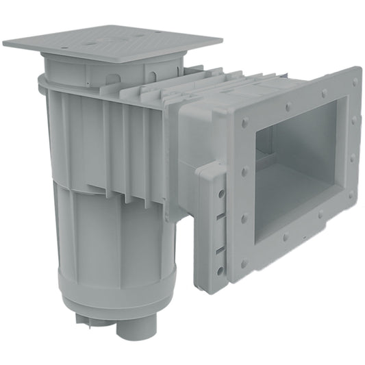 Vinyl Liner Skimmer (Regular Mouth, Square Lid), Gray