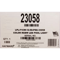 Pool Light, Color Splash XGW 300, RGBW LED, 12V, 39W, 50ft, SQ