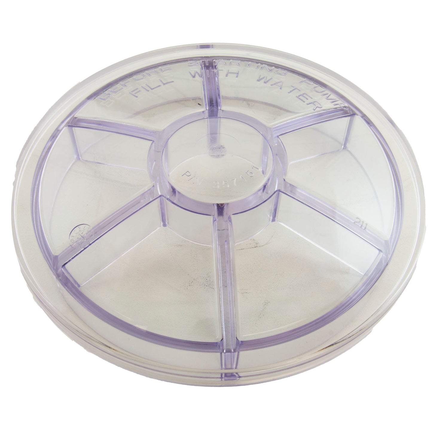 Couvercle de siphon, Pentair WhisperFlo, après novembre 1998, transparent