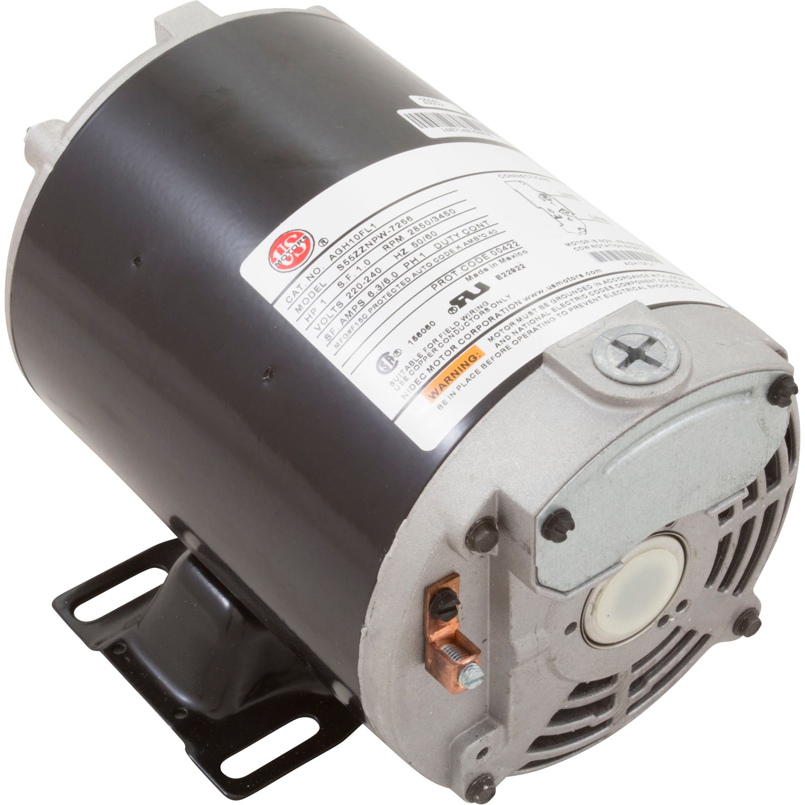 Motor, US Motor, 1.5 Horsepower, Thru Bolt, 1-Speed, 115/230v