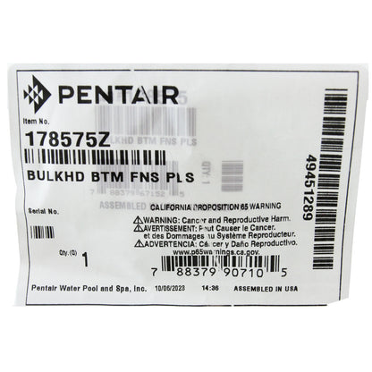 Bulkhead Bottom, Pentair Quad/FNS Plus