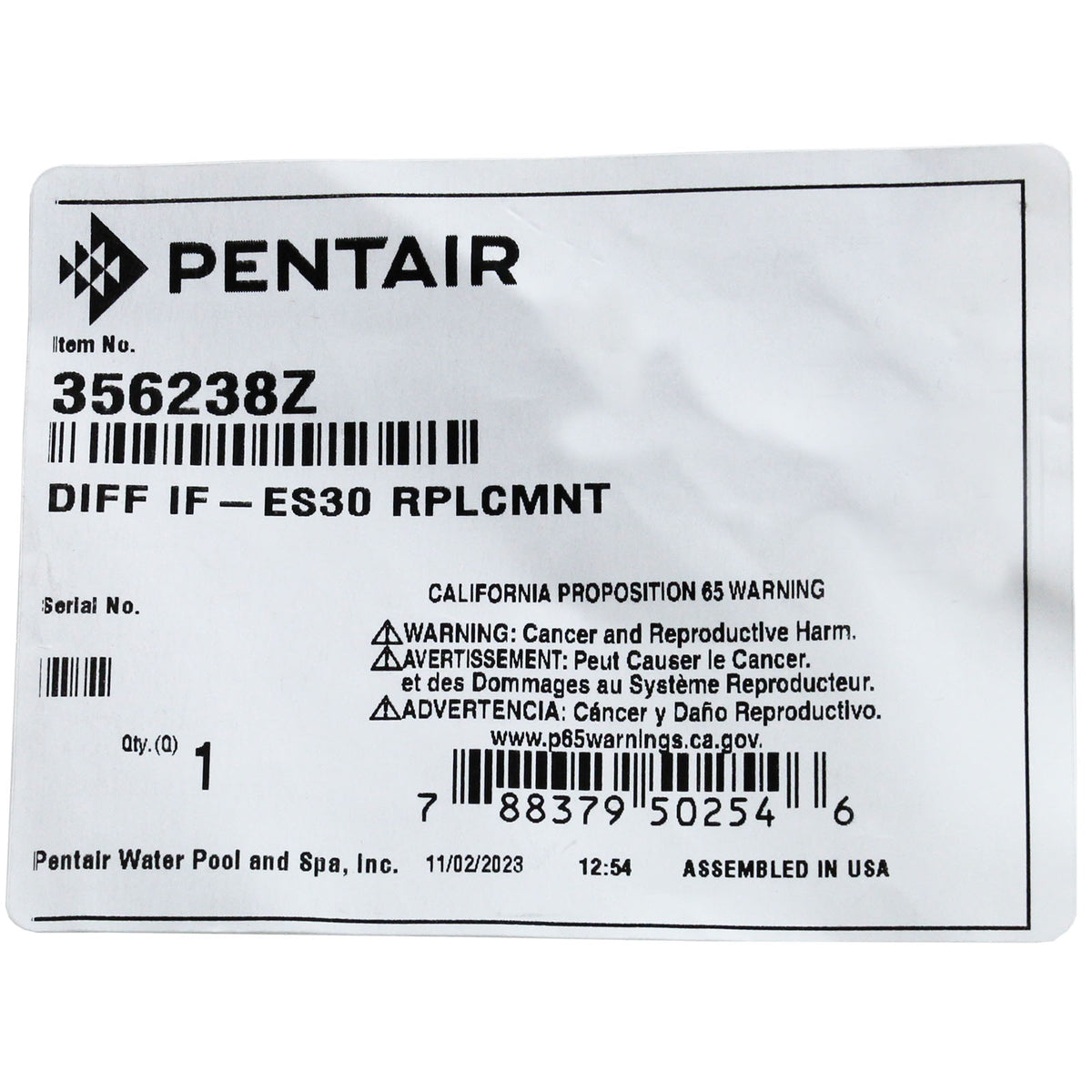 Diffuser, Pentair IF VS/VSF/2 VST/IP VS+SVRS, After 10/2020