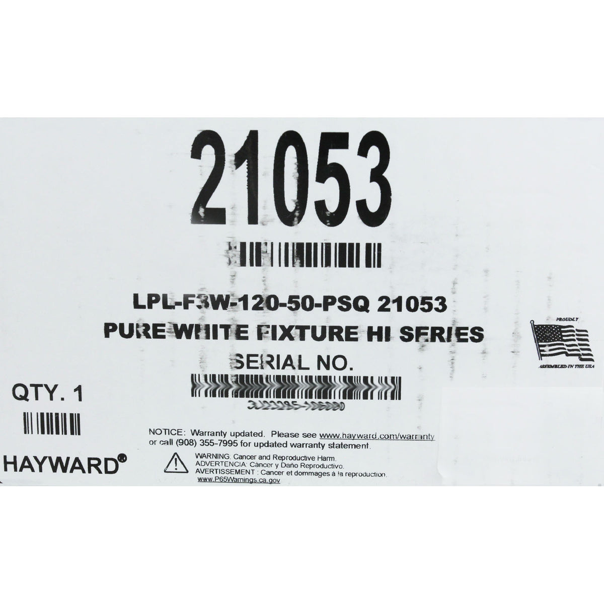 Pool Light, PureWhite LED, 115V, 58W, 50ft, 500W Equivalent, SQ