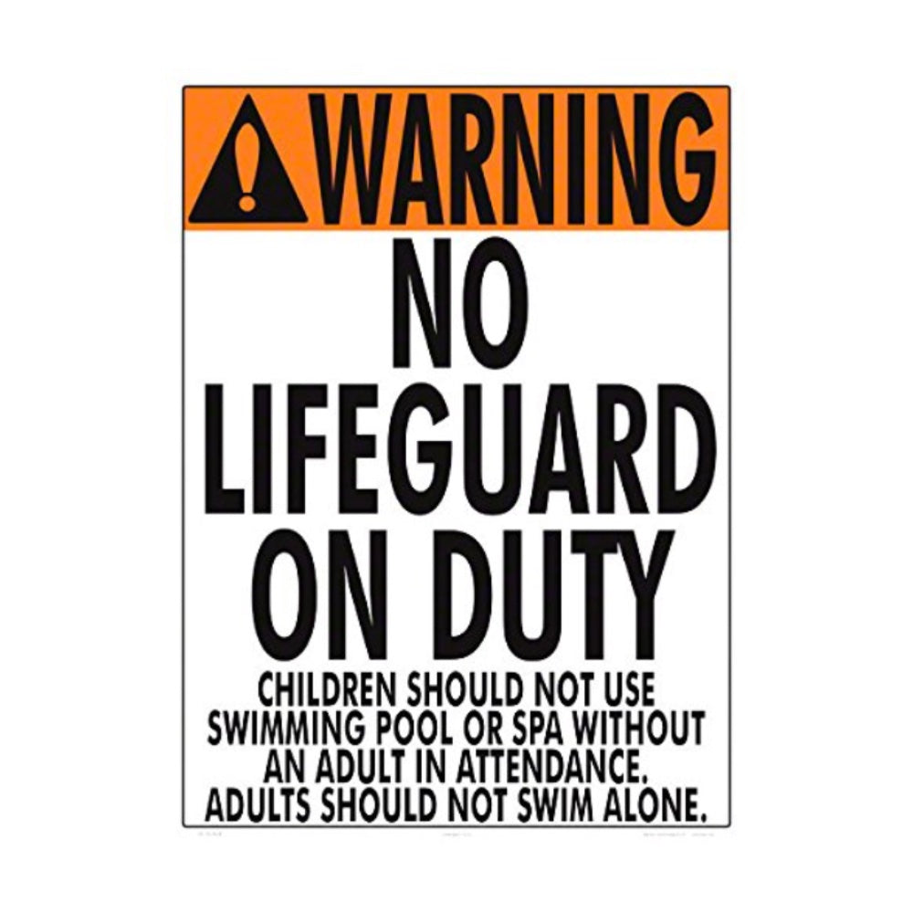 Sign "No Lifeguard" 1001WS1824E
