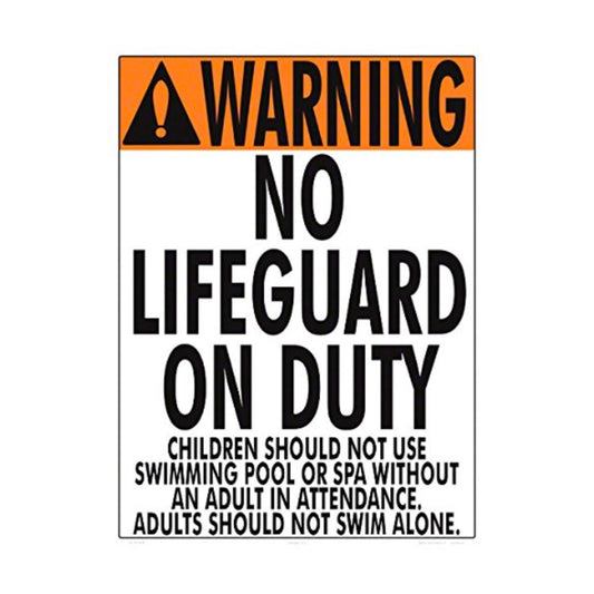 Sign "No Lifeguard" 1001WS1824E
