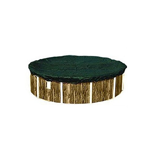 GLI Estate 15' Round Above Ground Solid Winter Pool Cover, Green, 3' Overlap, 45-0015RD-EST-3-BX