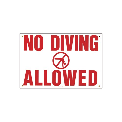 R231200 Pentair No Diving Allowed Sign