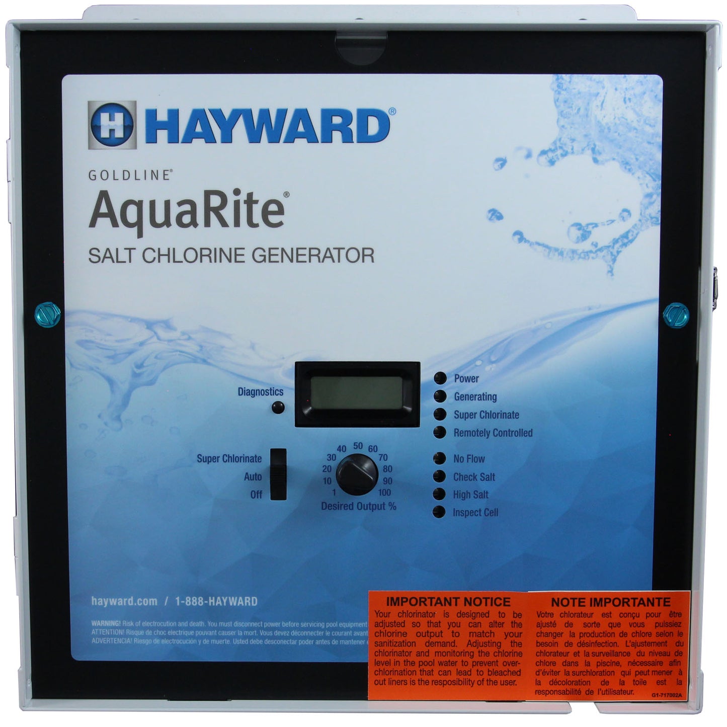 Salt Chlorine Generator, Hayward AquaRite, 25K, w/ TCell