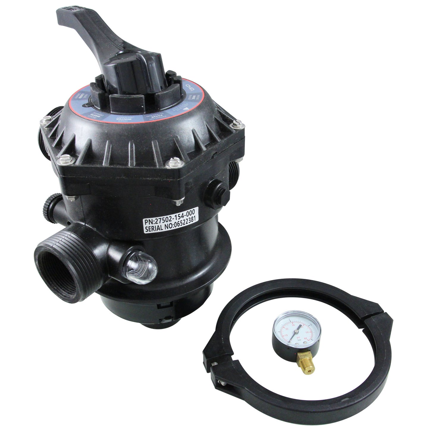 Multi-Port 1.5In Fpt Valve Black T/M Sand With Clamp