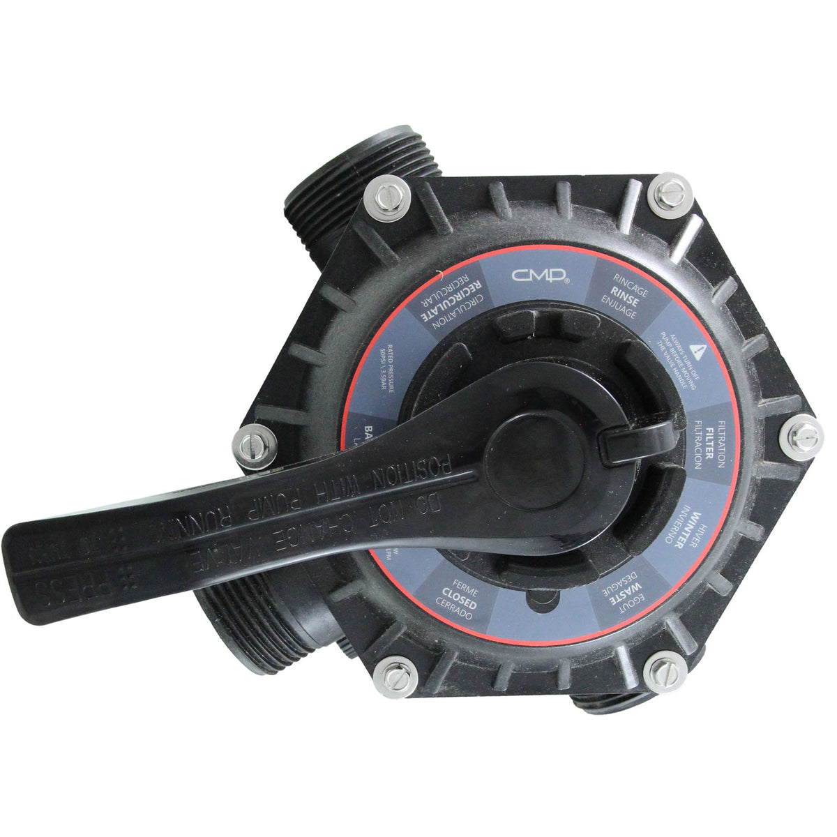 Multi-Port 1.5In Fpt Valve Black T/M Sand With Clamp