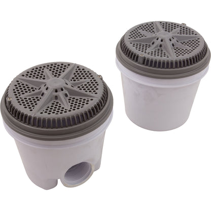 Main Drain, PentStarGuard, 8", 112gpm, 2"Side Port, ABS, Gray, qty 2