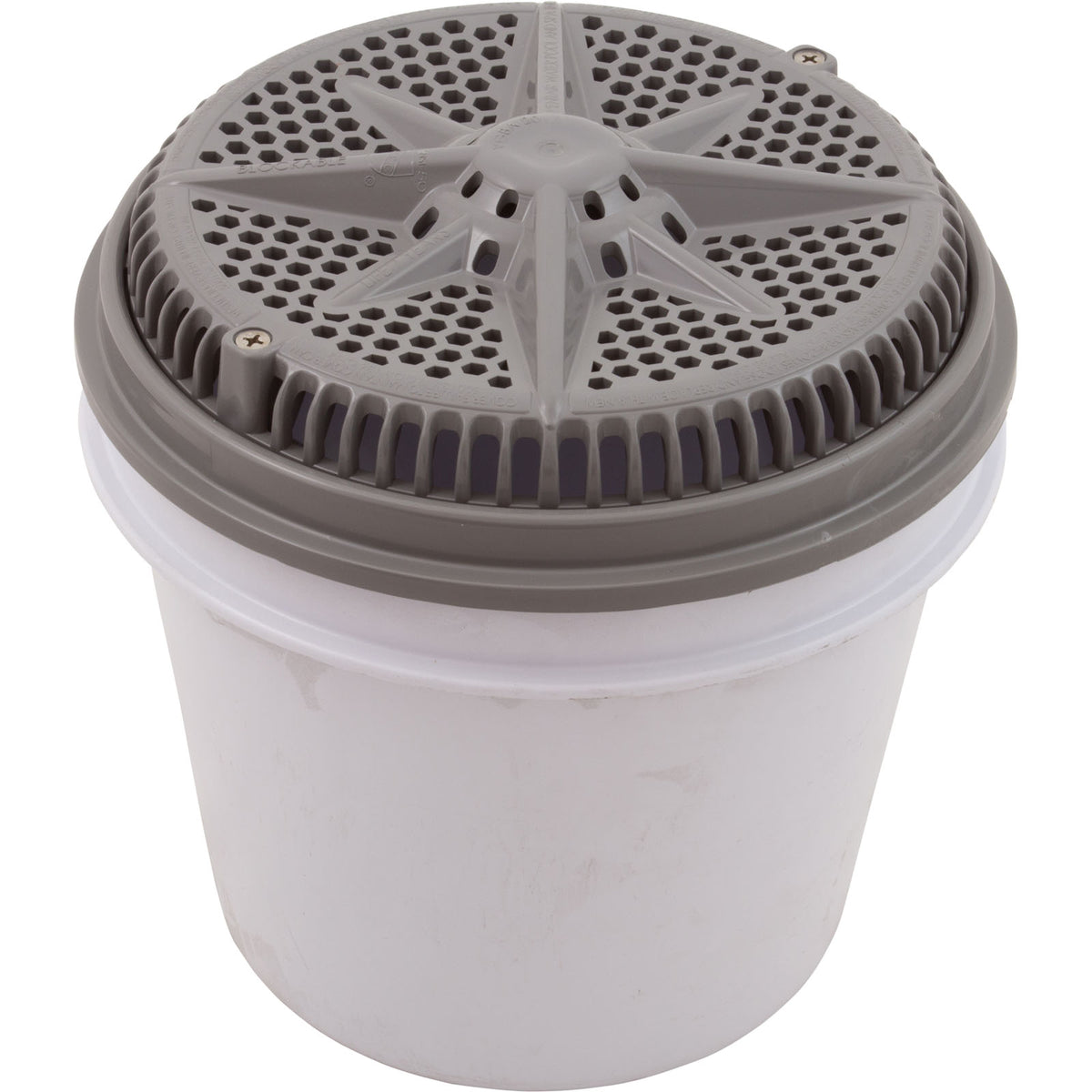 Main Drain, PentStarGuard, 8", 112gpm, 2"Side Port, ABS, Gray, qty 2