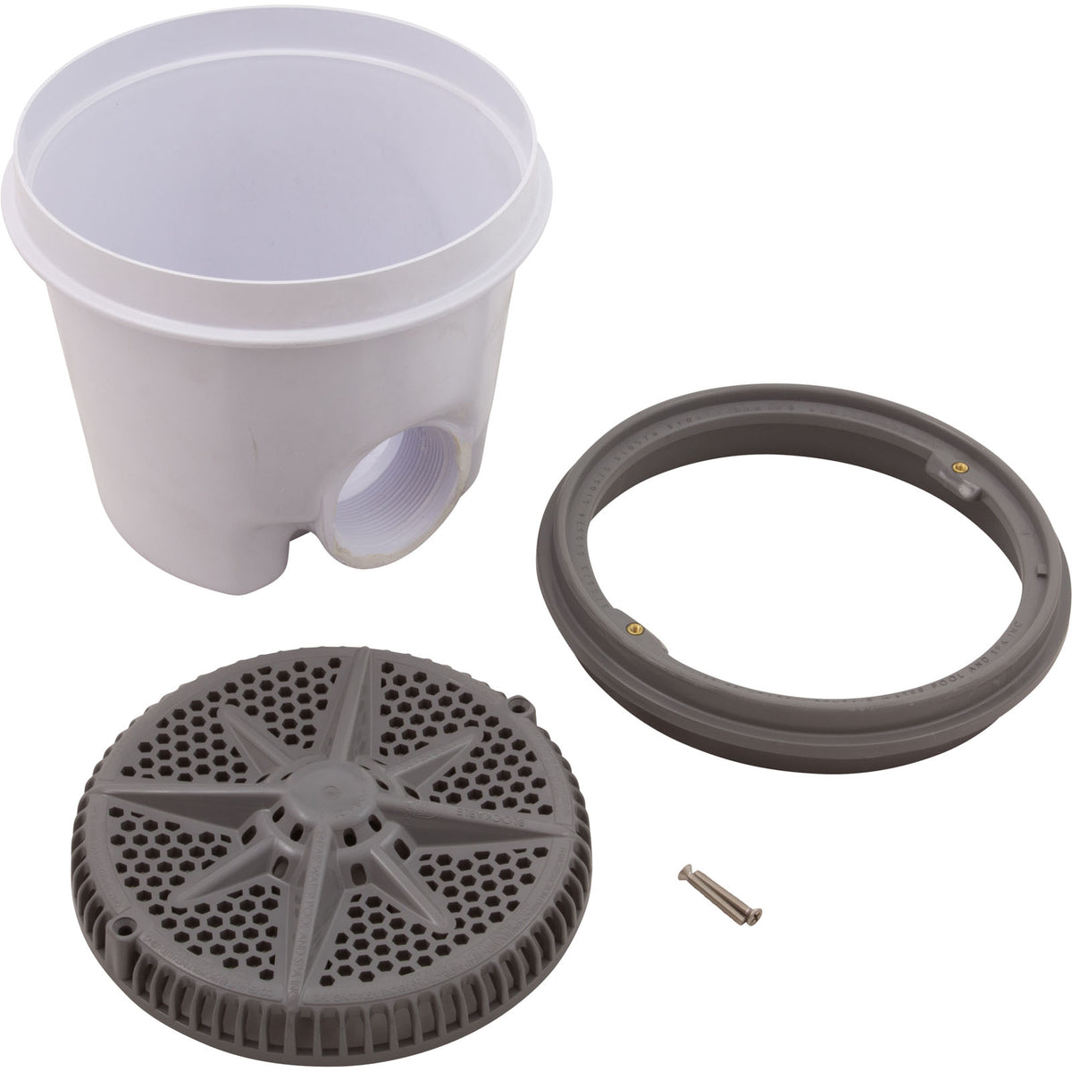 Main Drain, PentStarGuard, 8", 112gpm, 2"Side Port, ABS, Gray, qty 2