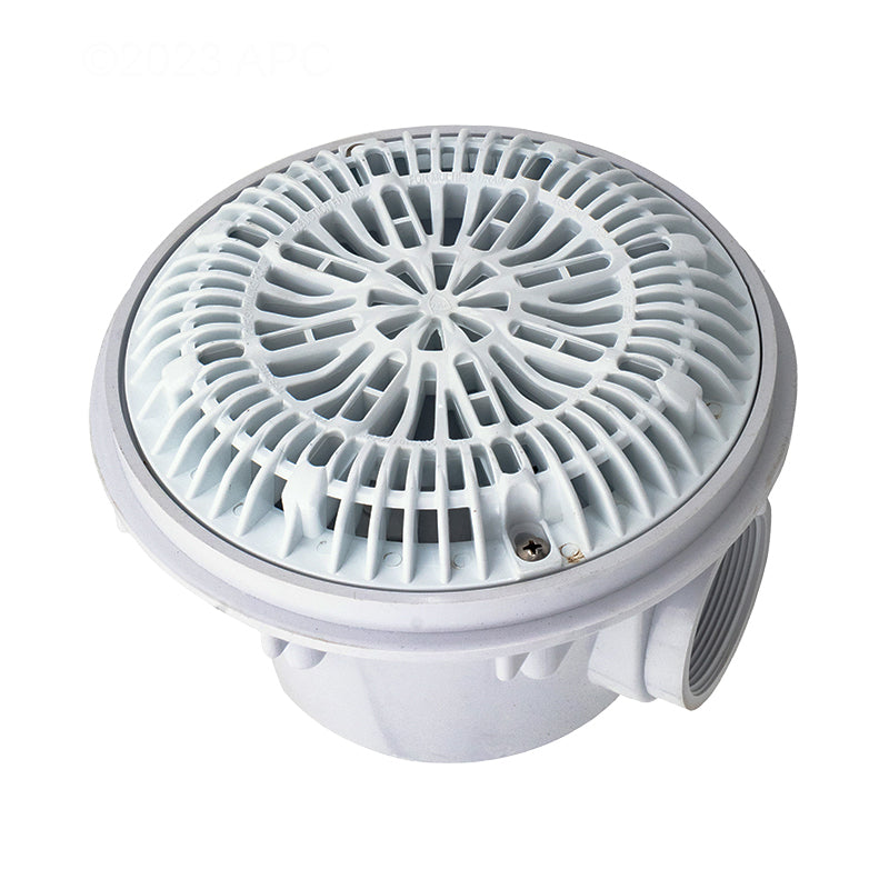 CMP 25513-000-000 7-3/4" Round White Shallow Gunite Pool Main Drain Galaxy