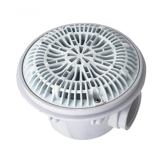 CMP 25513-000-000 7-3/4" Round White Shallow Gunite Pool Main Drain Galaxy