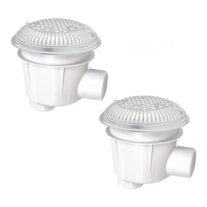 Hayward WG1154SPAK2 Salida de succión doble redonda de 8" con collarín ajustable, paquete de 2