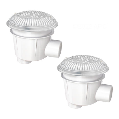 Hayward WG1154SPAK2 Salida de succión doble redonda de 8" con collarín ajustable, paquete de 2