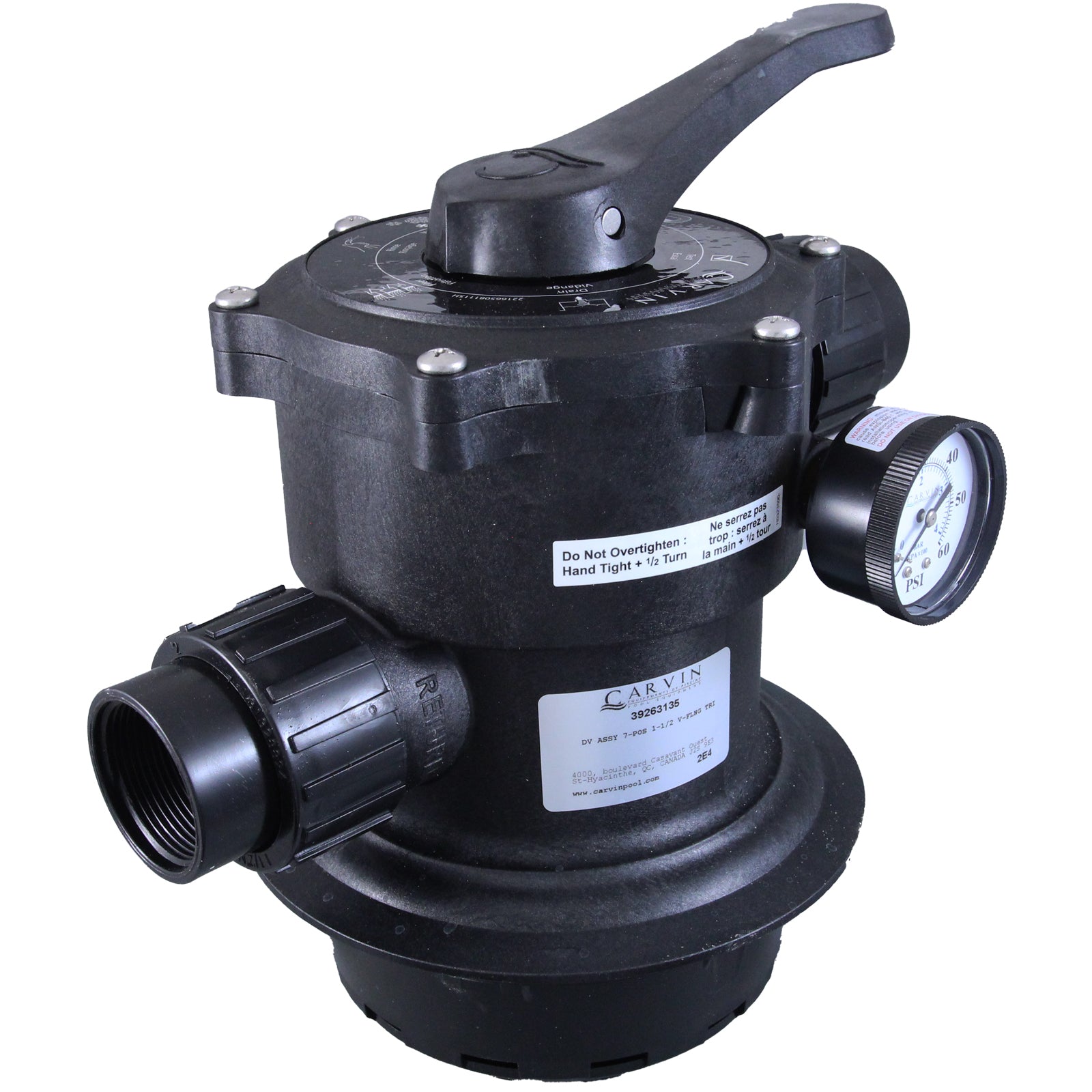 Carvin DVK7C 1.5" 7-Position Multiport Pool Filter Valve (39263035K)