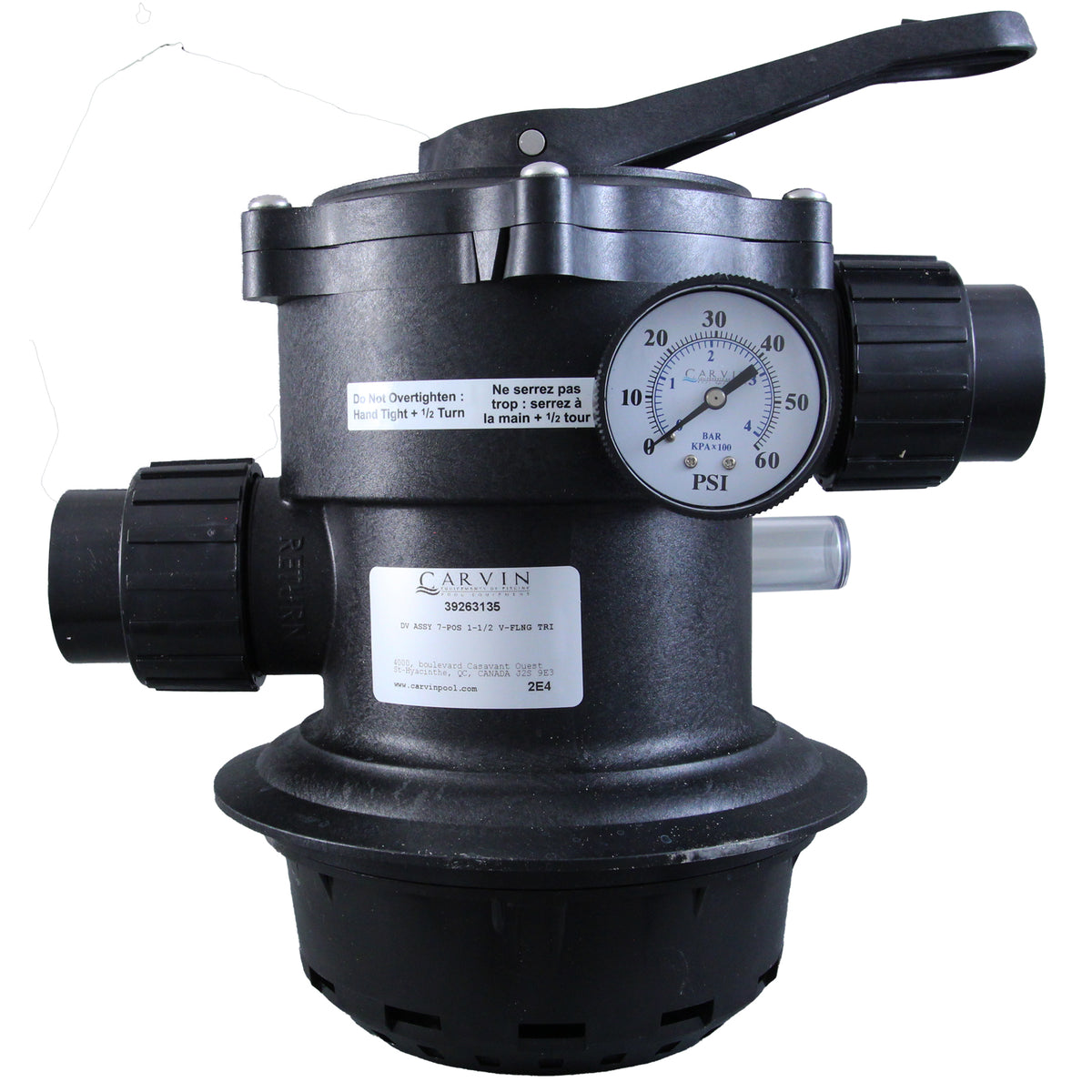 Carvin DVK7C 1.5" 7-Position Multiport Pool Filter Valve (39263035K)