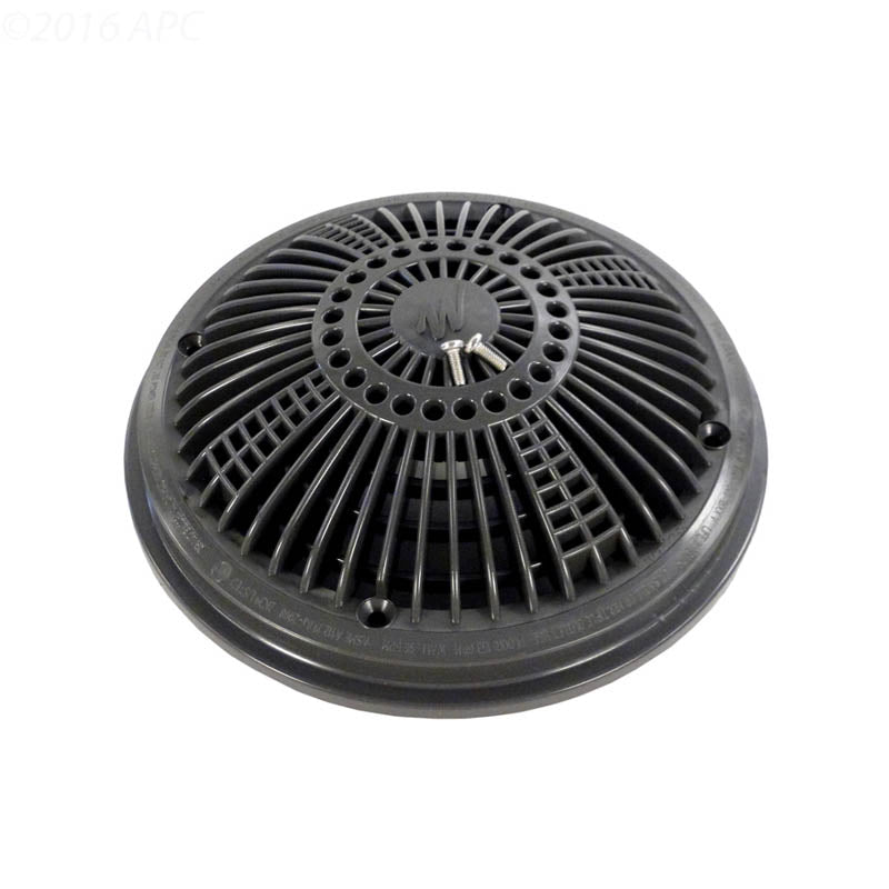 Main Drain Cover & Frame, Waterway Tru Flo 8", Gry/Dk, VGB