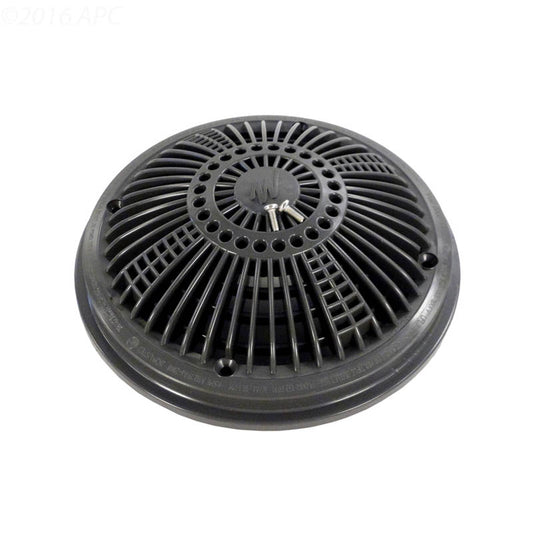 Main Drain Cover & Frame, Waterway Tru Flo 8", Gry/Dk, VGB