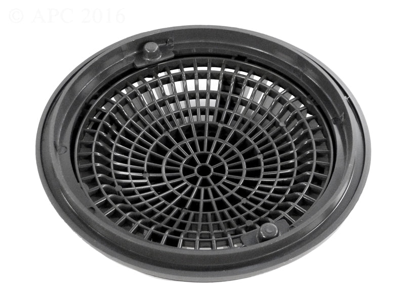 Main Drain Cover & Frame, Waterway Tru Flo 8", Gry/Dk, VGB