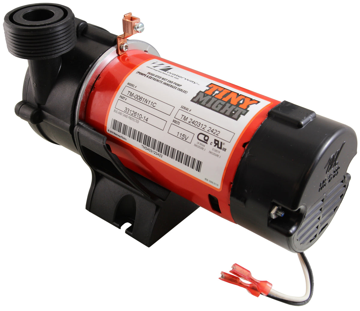 Pump, Circ, WW Tiny Might, 1/16hp, 1" Union, 115v, 60hz, OEM