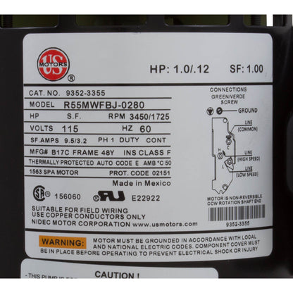 Pompe, Aqua Flo FMHP, 1,0 ch, 115 V, 2 vitesses, 48 ​​fr, 1-1/2", OEM