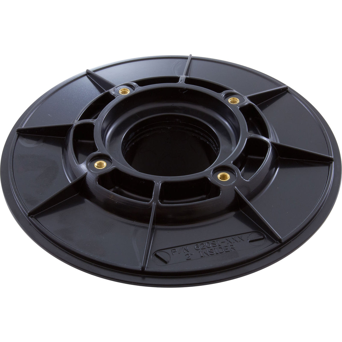 Wall Fitting, 6" dia, 2-3/8"hs, 2"s Insider, Black