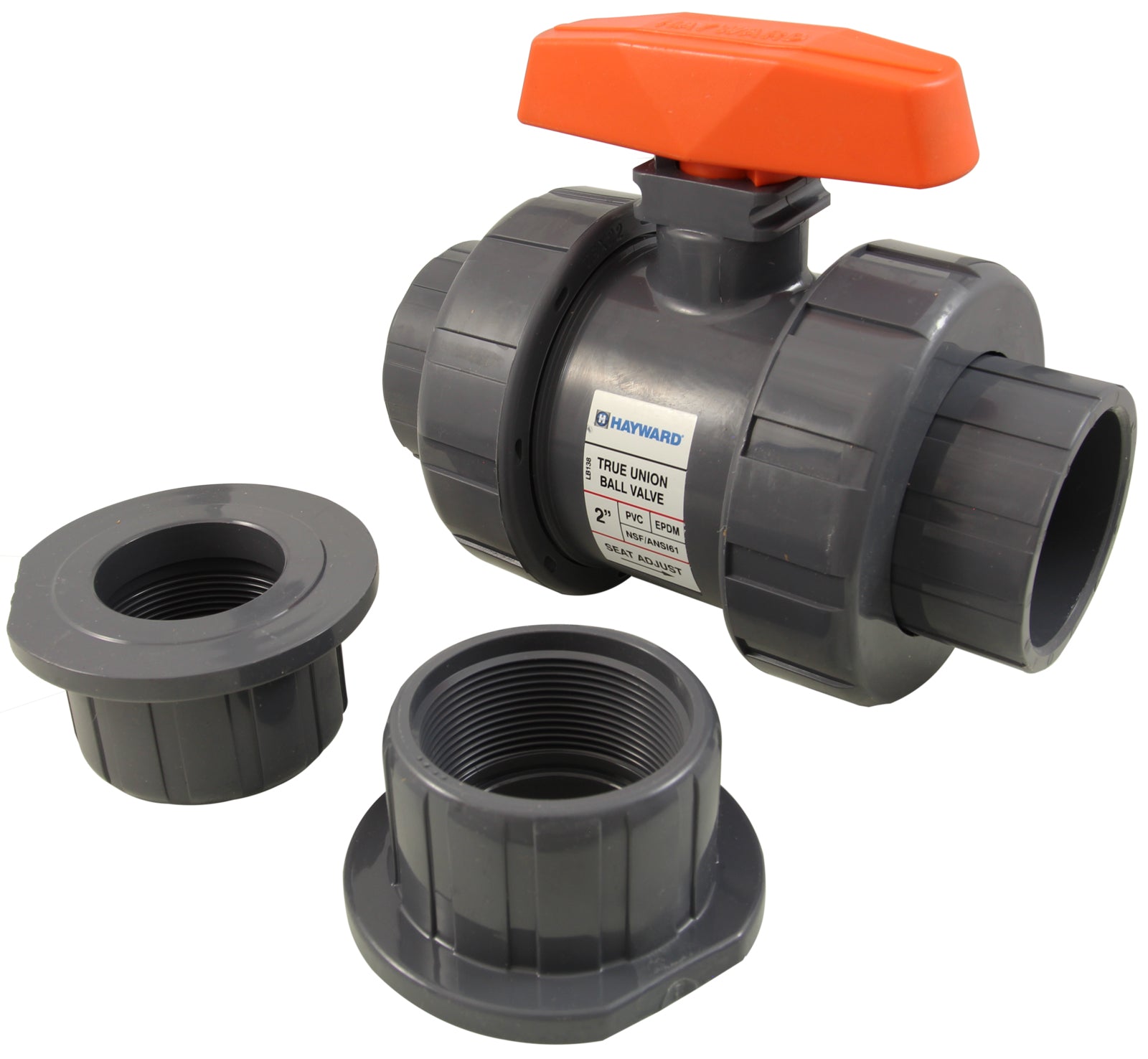 2" PVC TB Valve Socket/Threaded EPDM
