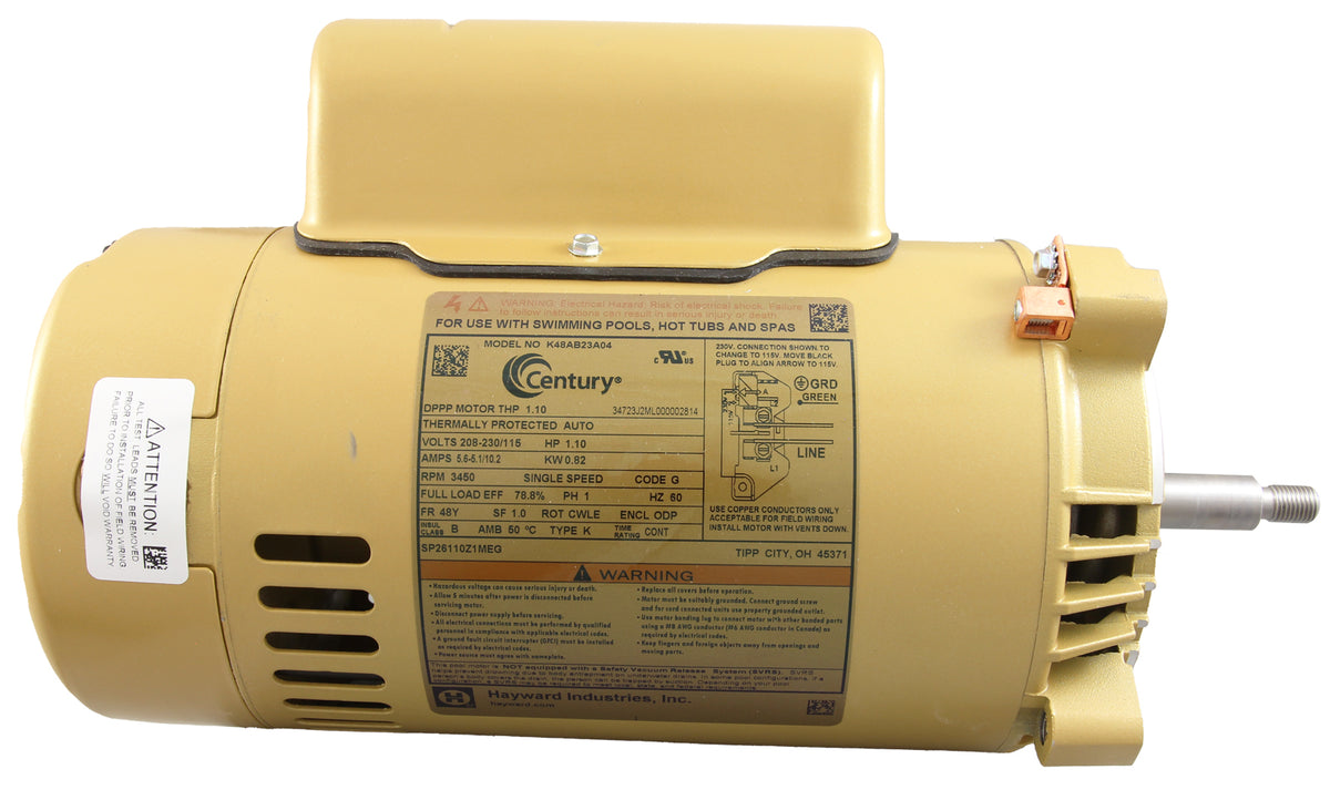 Motor, Hayward Super/Super II/MaxFlo, 1.0hp, 115/230V, MaxRate