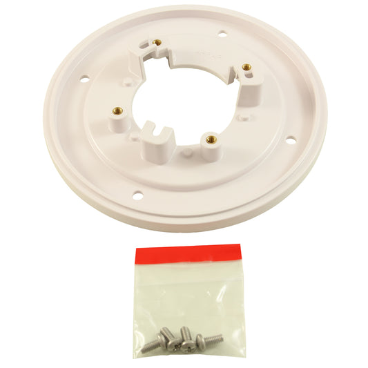 4" HP Bulkhead to 6" HP Cover Adapter Plate Kit, Round, White