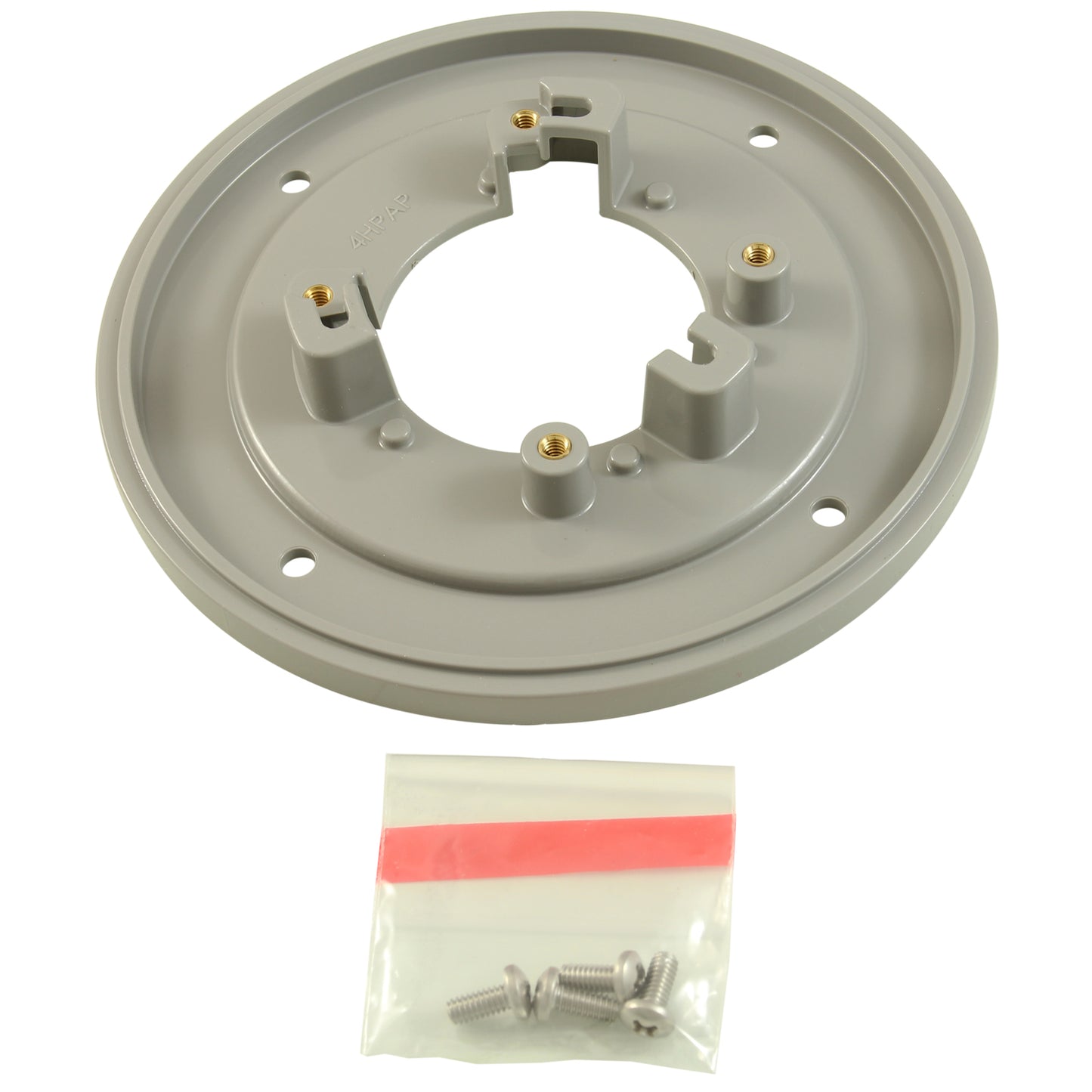 4" HP Bulkhead to 6" HP Cover Adapter Plate Kit, Round, Lt Gry