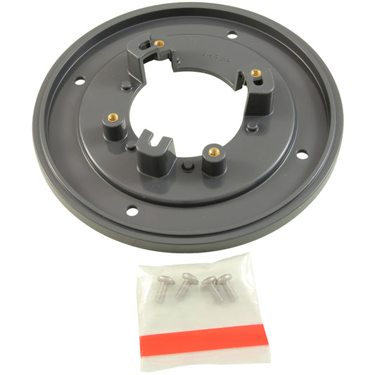 4" HP Bulkhead to 6" HP Cover Adapter Plate Kit, Round, Dk Gry