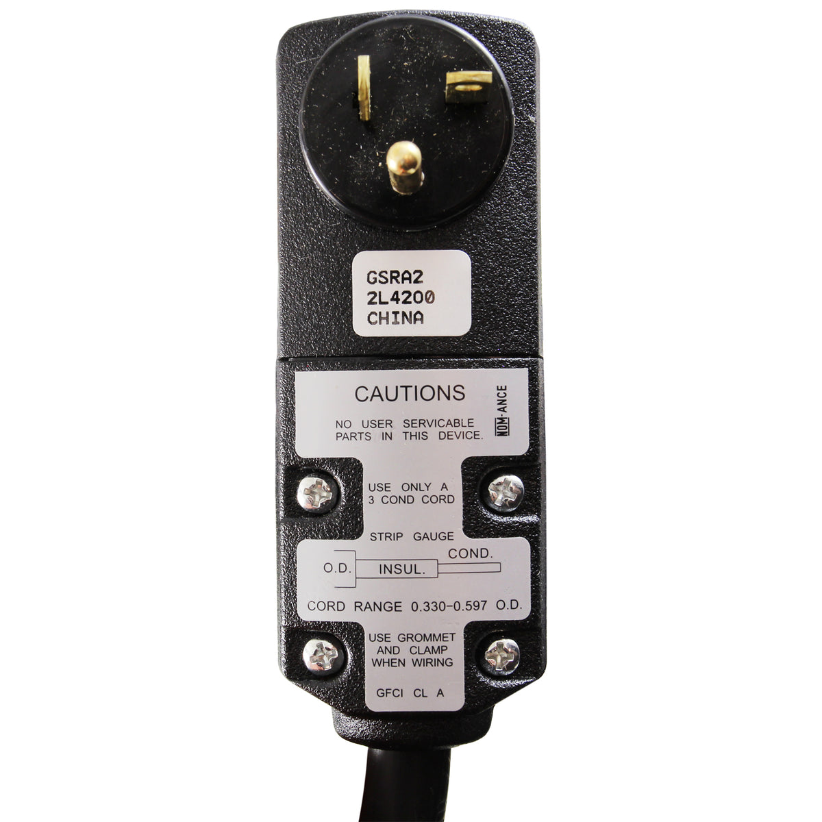 In-Line GFCI, 20A, 115v, 15 foot Cord, Indoor/Outdoor