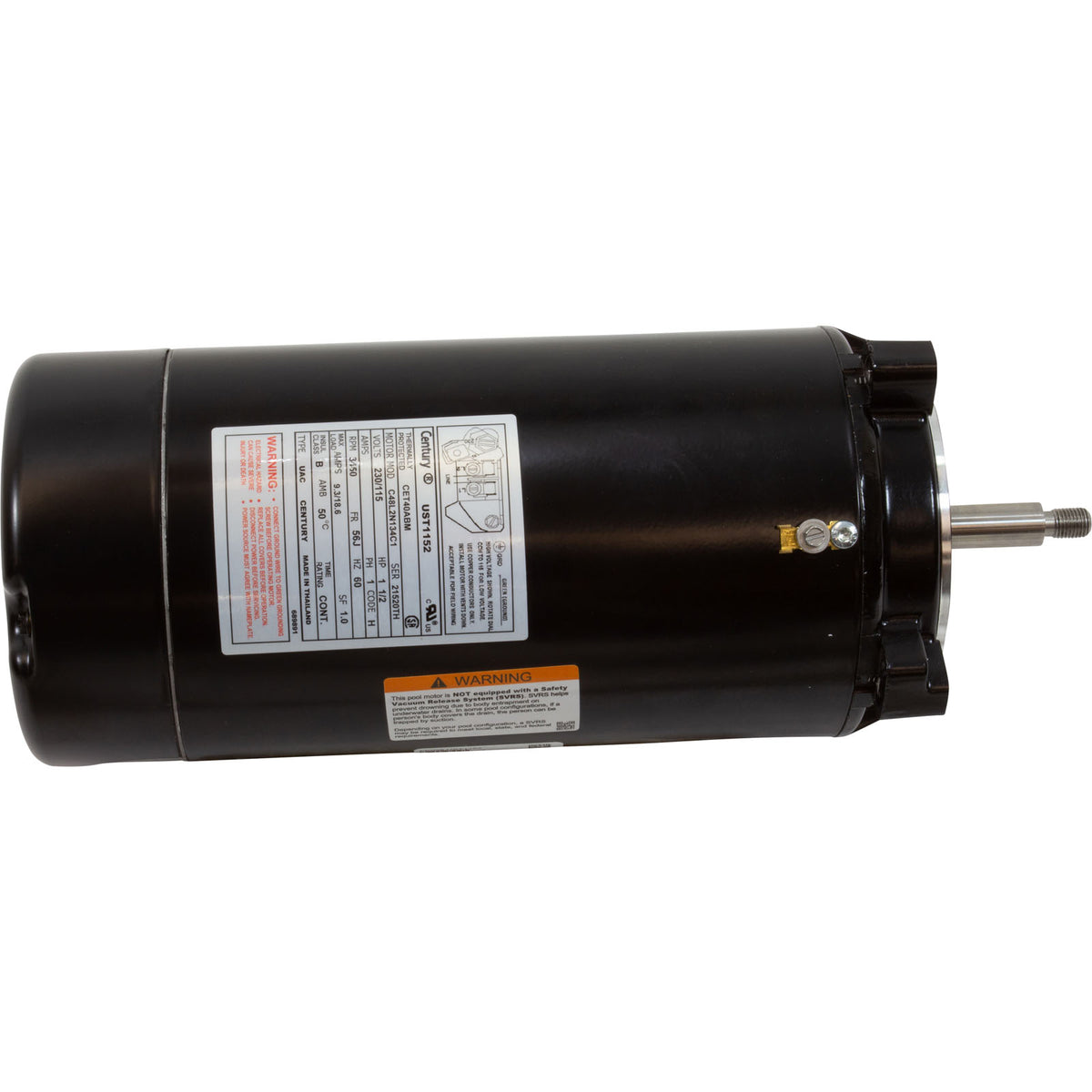 Motor, Cent, 1.5Hp, 115/230V, 1-Sp, Sf1, 56Jfr